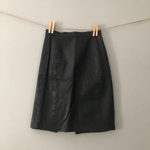 Vintage Black Leather Skirt